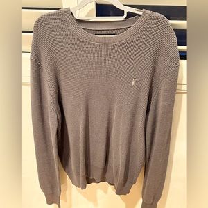 Gray All Saints Waffle Sweater